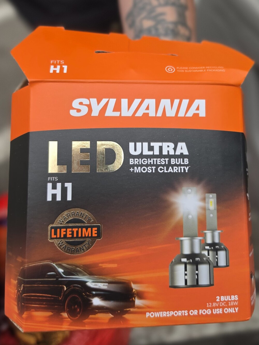 Sylvania LED Ultra H1 Brightest Bulb - Powersport/Fog Headlights